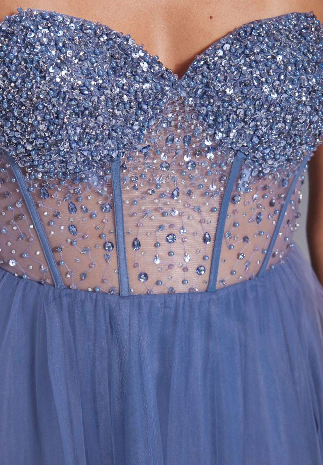 Corsagenkleid mit tüll clearance